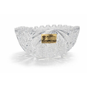Vintage Beyer Bleikristall Cut Crystal Bowl Hand-Cut 24% Lead Crystal W. Germany